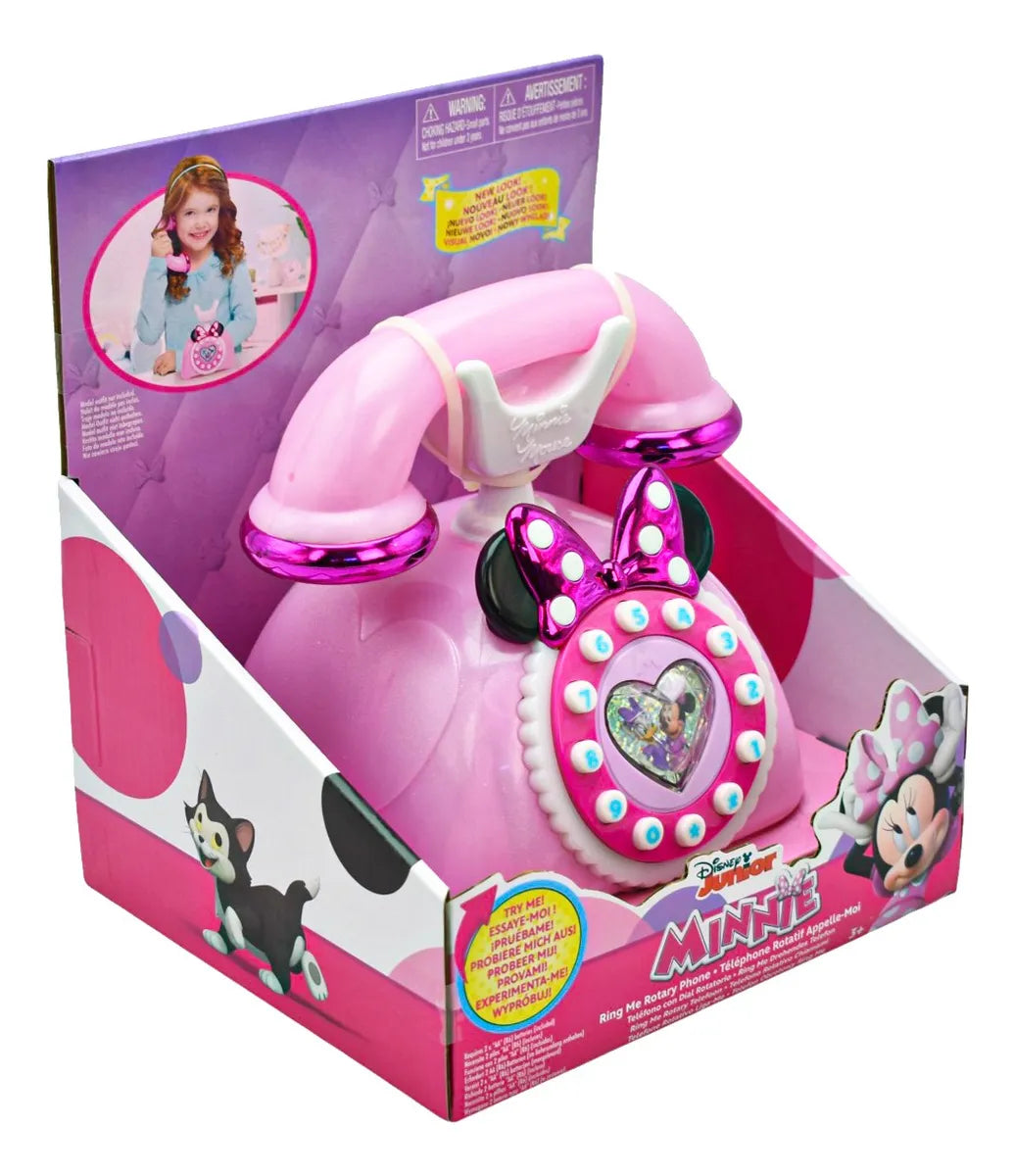 Disney Junior Minnie Telefono Con Dial Rotatorio Just Play Rosa