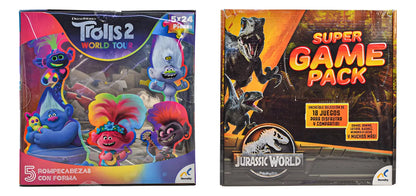 Trolls Y Jurassic World Game Pack Juegos De Mesa Novelty