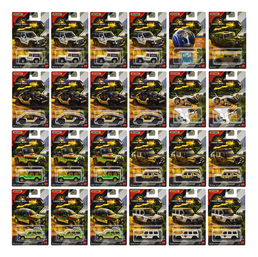 Matchbox Pack 24 Autos Jurassic World Rebirth Mattel Multicolor