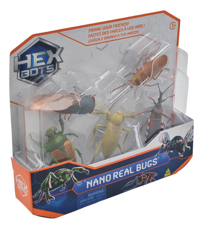 Hex Bots Pack 2 Sets Dragon Rojo Y Nano Bugs Spin Master Color Negro