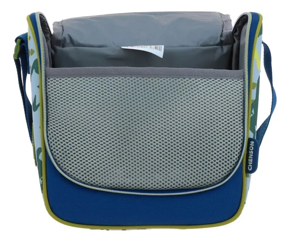 Chenson Blue Printed Wheeled Backpack Kit 2pc Dino Land No Sound Primary School