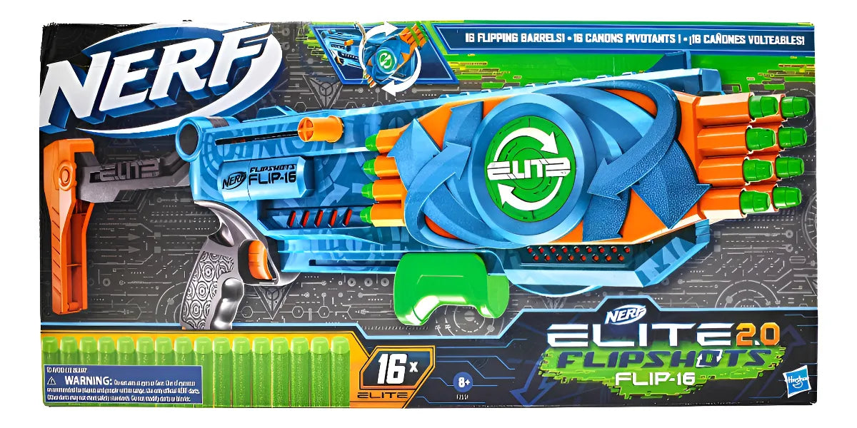 Nerf Elite 2.0 Flipshots Flip 16 Hasbro Cd Azul