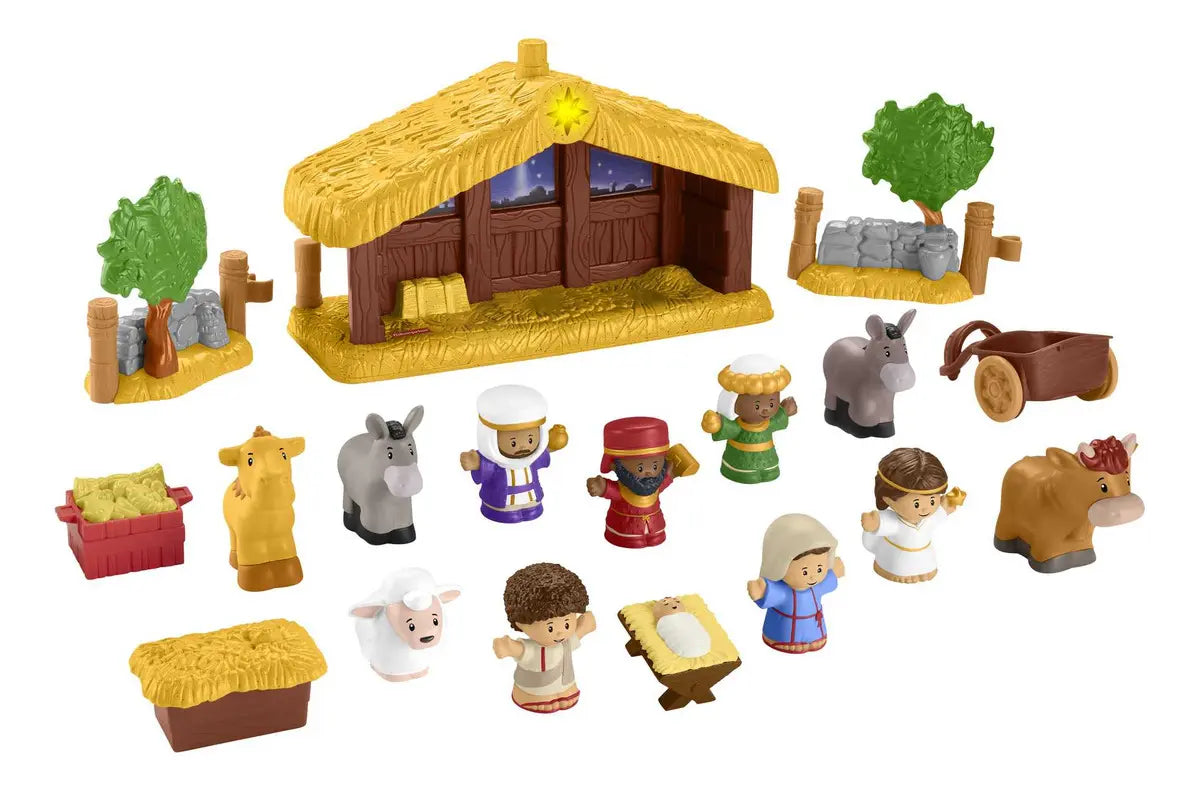 Little People Juego De Navidad Nacimiento 12 Figuras Fisher