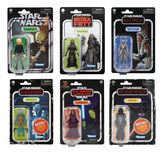 Star Wars Vintage Y Retro Collection Pack 6 Piezas #7 Hasbro