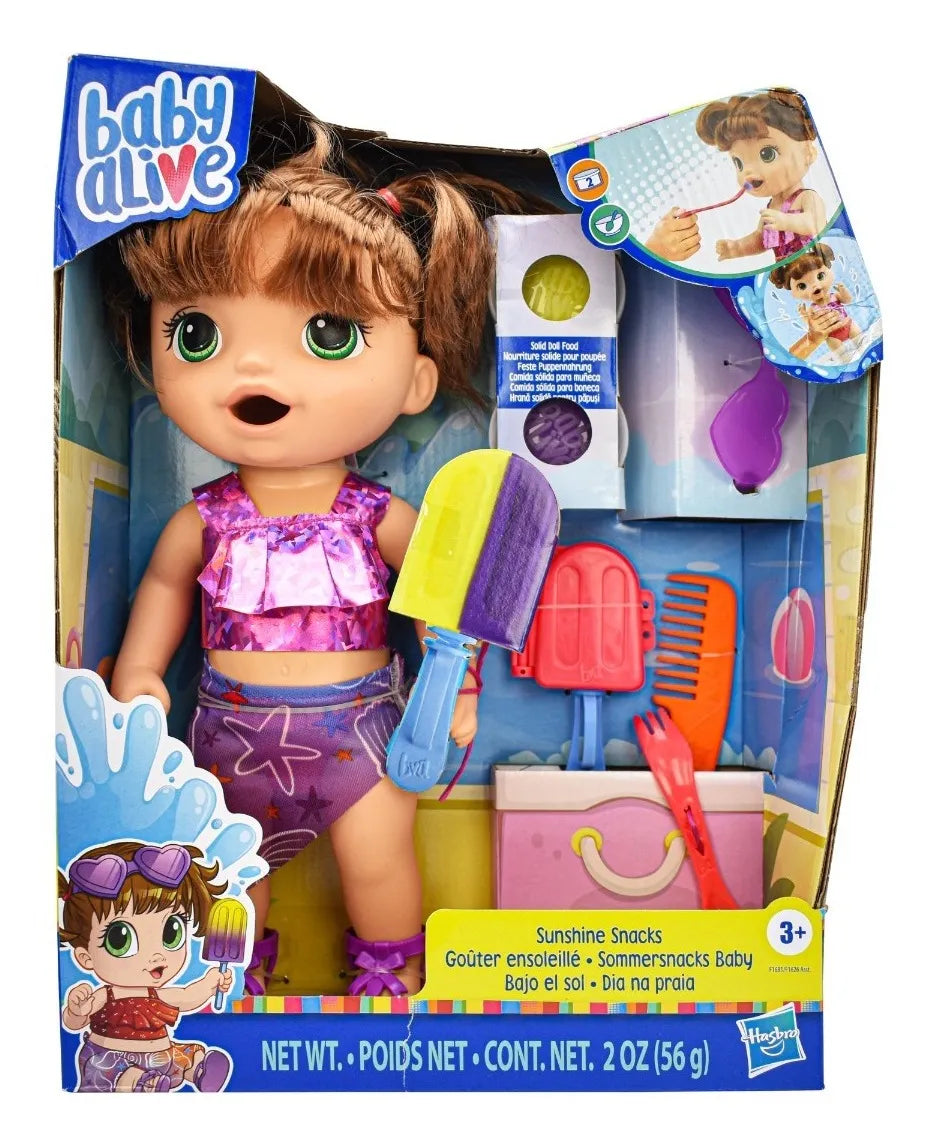 Baby Alive Heladito Bajo El Sol Castaña 30cm Hasbro Cd