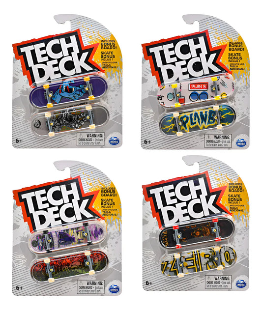 Tech Deck Con Bonus Skate Patinetas Pack 4pz Spin Master Multicolor