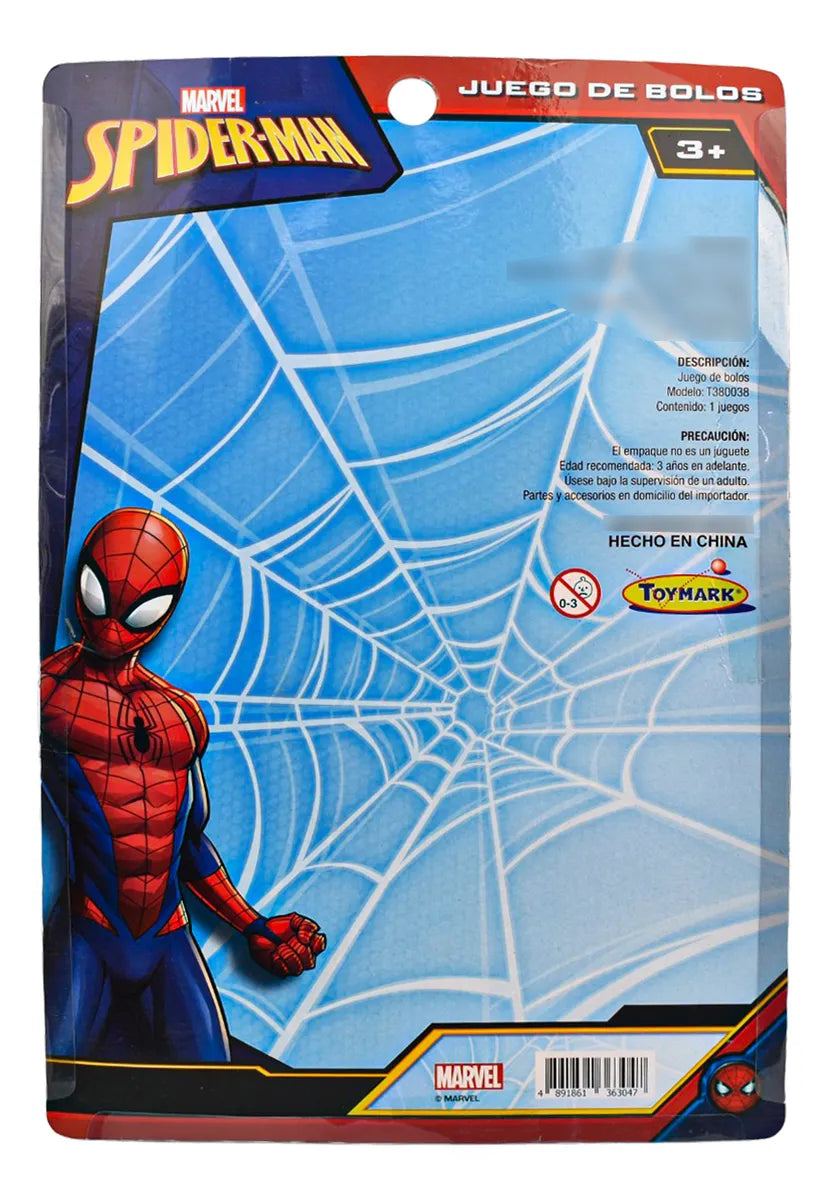 Marvel Spider Y Liga De Justicia Juego De Bolos 8pz Toymark Spider-man/ Liga De La Justicia