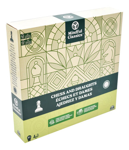 Ajedrez Y Damas Mindful Classics Bambu Spin Master Ca Cd