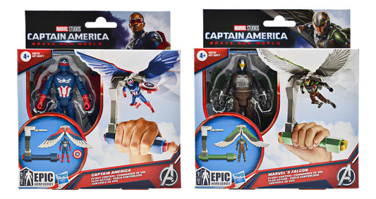 Marvel Capitan America Pack2 Figuras Vuelo Controlado Hasbro