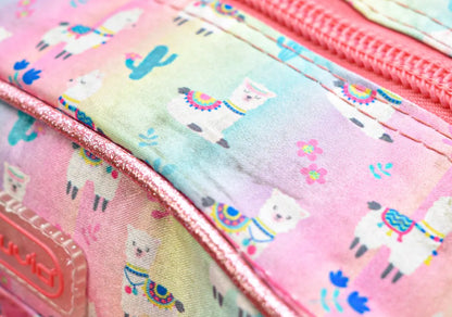 Mochila Kit 3 Pz Llama Smile Primaria Ll20bpi06 Detalle Rosa 3d