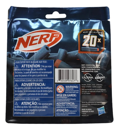 Nerf Pack with 20 Elite 2.0 Darts Original Hasbro Blue/Orange