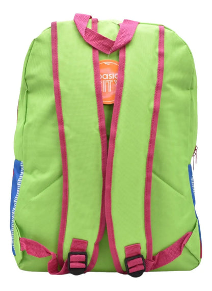 Mochila Y Lapicera Formas Primaria Bp110bc-01x Basic City Verde Claro Estampado