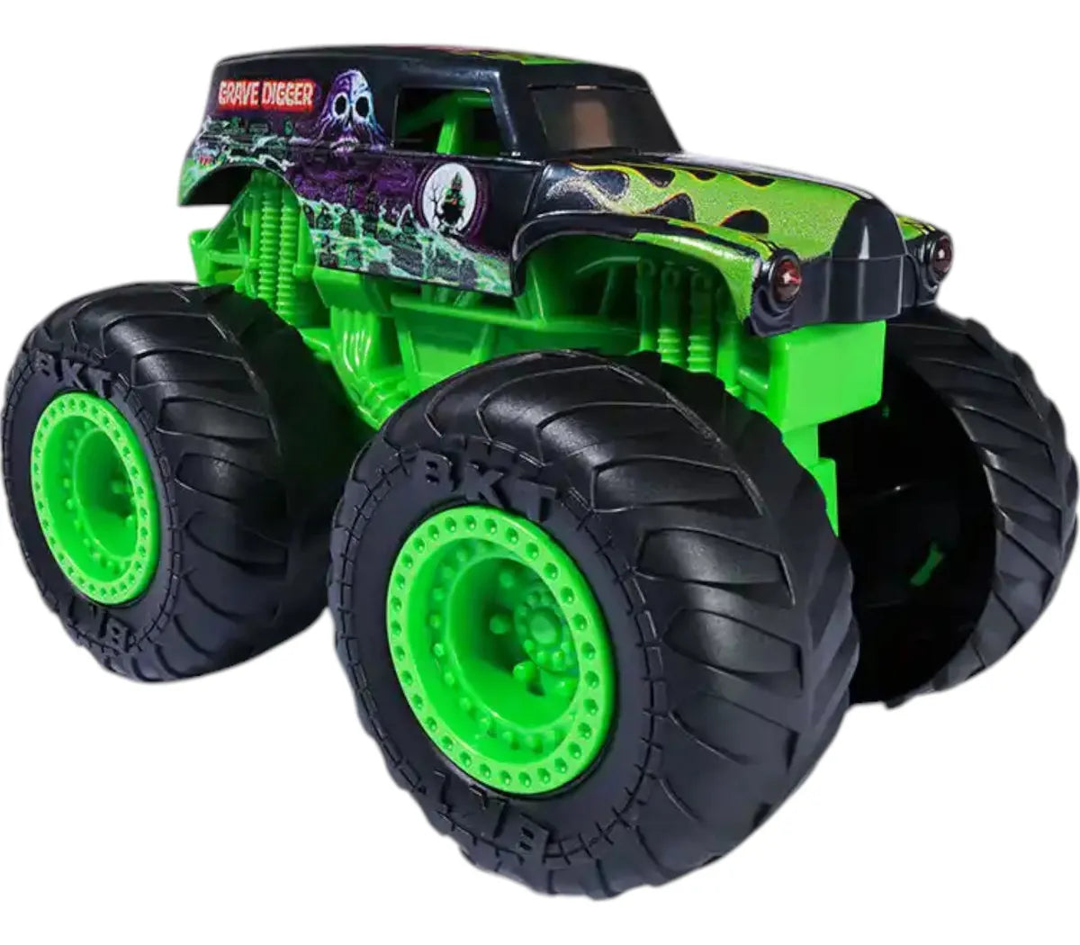 Monster Jam Grave Digger Luces Y Sonidos 1:24 Spin Master Grave Digger Verde
