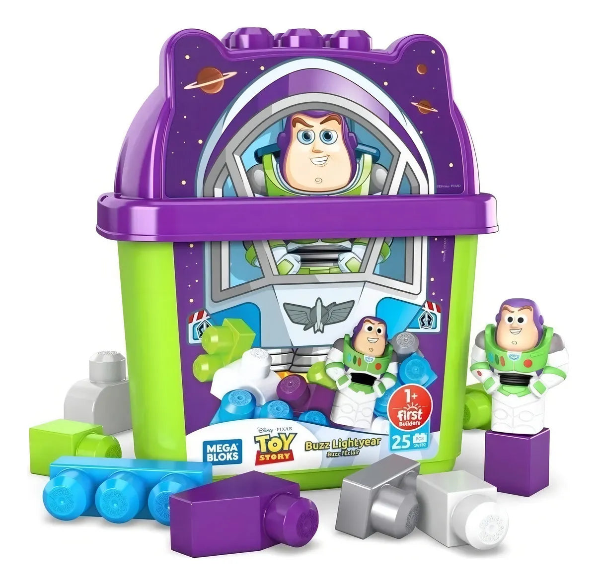 Juguete De Construcción Mega Bloks Cubeta De Buzz Lightyear Cantidad de piezas 25
