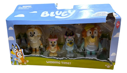 Bluey Wedding Time Tiempo De Boda Set 4 Figuras Moose Cf