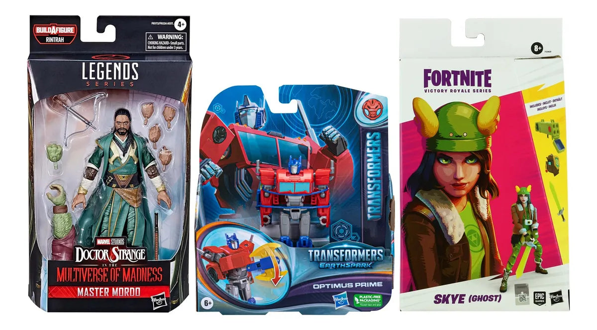 Pack Surtido 3 Figuras Fortnite Marvel Transformers Hasbro