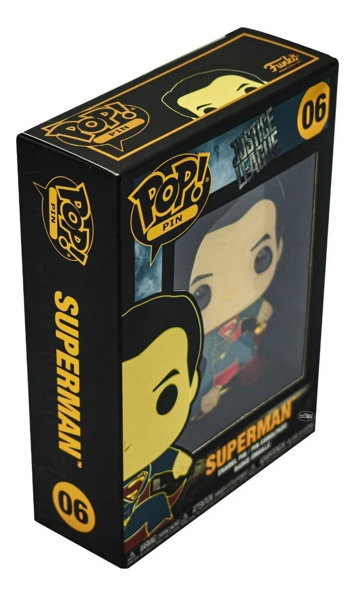 Liga De La Justicia Superman #06 Esmaltado Pin Funko Pop