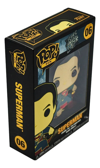 Liga De La Justicia Superman #06 Esmaltado Pin Funko Pop