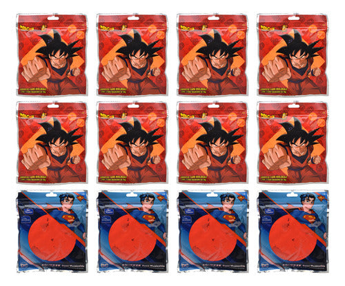 Goku Y Superman Foami Moldeable Pack 12 Pzas Bestway Rojo Y Naranja