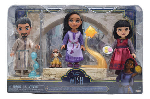 Disney Wish Set De Regalo Asha 5 Figuras 16cm Jakks Pacific