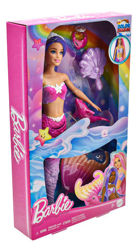 Barbie Fantasia Sirena Color Change Ojos Azules Mattel