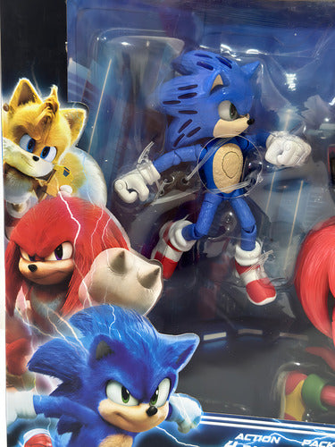 Figuras De Acción Sonic 3 Shadow Knuckles Tails Con Luz