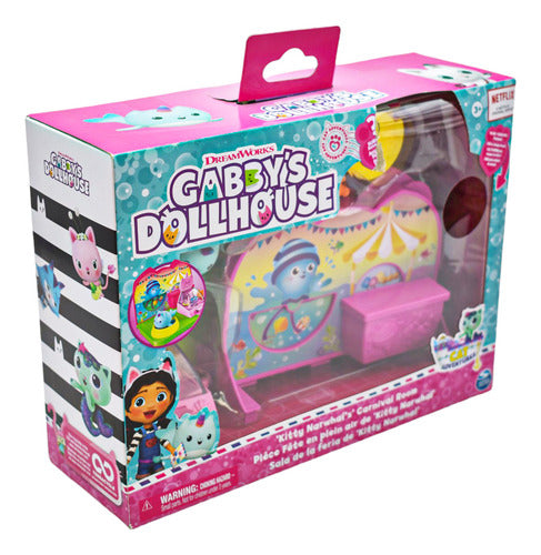 Gabbys Dollhouse Set Sala De Feria De Kitty Spin Master Da Rosa