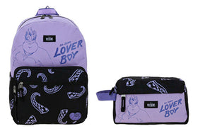 Disney Villains Ursula Primary Backpack and Pencil Case Set Chenson Black/Lilac Ursula