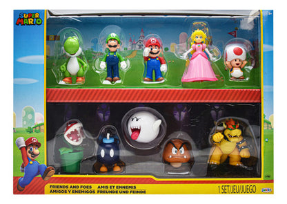 Super Mario Set 10 Figuras Amigos Y Enemigos Jakks Pacific