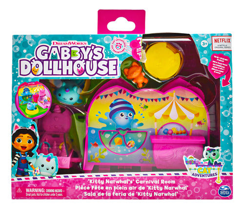Gabbys Dollhouse Set Sala De Feria De Kitty Spin Master Da Rosa
