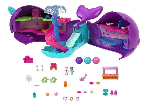Polly Pocket Barco Aventurero Narval 15 Piezas Mattel
