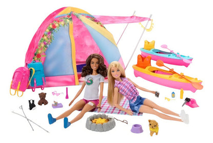 Barbie Dia De Campamento 2 Muñecas Y Accesorios (hrg77)