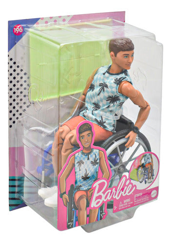 Barbie Ken Fashionista En Silla De Ruedas 196 24cm Mattel Cf