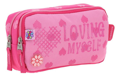 Mochila Ruedas Morral Lonchera Lapicera Happy Girl Primaria Rosa Estampado, Relieve