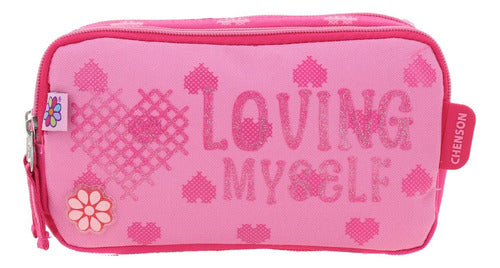 Mochila Ruedas Morral Lonchera Lapicera Happy Girl Primaria Rosa Estampado, Relieve