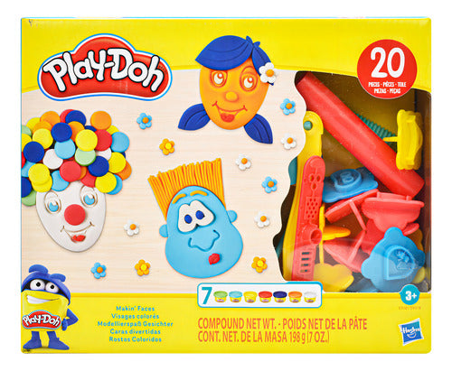 Play Doh Caras Coloridas Y Divertidas 198g Hasbro Color Multicolor