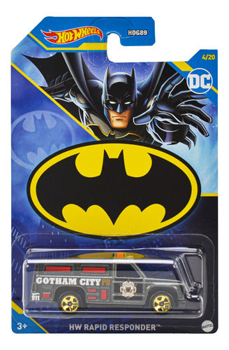 Hot Wheels Batman Hdg89 Pack 5 Vehiculos #1 Mattel Negro