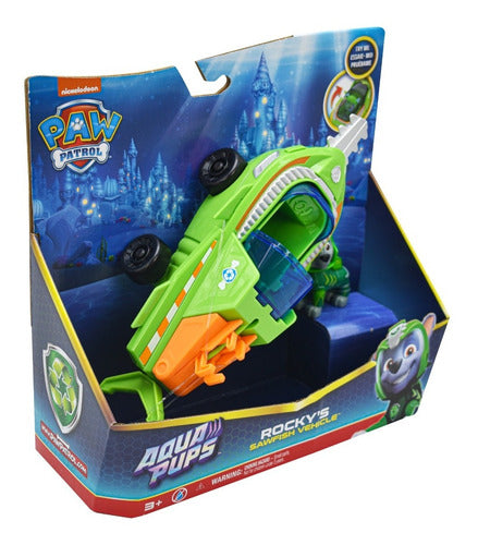 Paw Patrol Rocky Sawfish Vehicle Aqua Pups Spin Master Verde