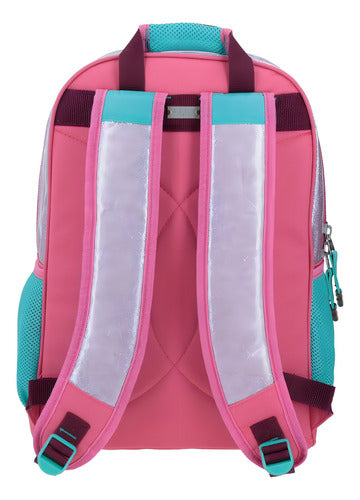 Mochila Happy Girl College Hg Flor Brillos Primaria Rosa Chenson