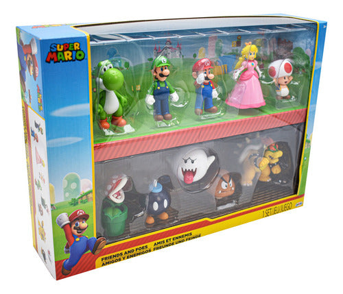 Super Mario Set 10 Figuras Amigos Y Enemigos Jakks Pacific