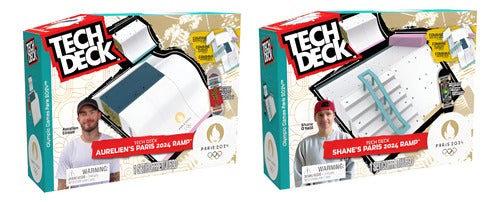 Tech Deck Paris 2024 Pack 2 Rampas Deck Legends Spin Master Multicolor Crema