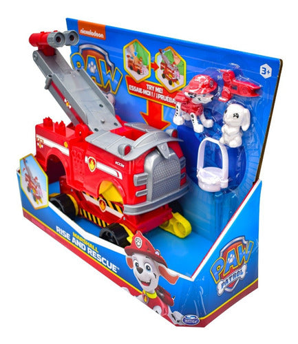 Paw Patrol Marshall Levántate Y Rescata Spin Master Rojo