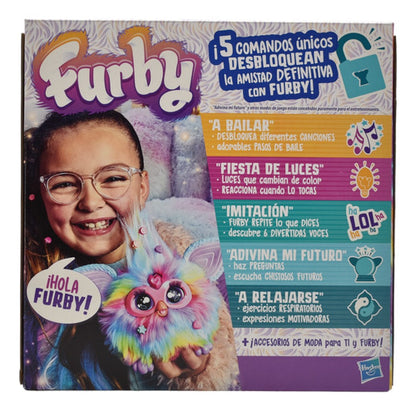 Furby Multicolor Mascota Interactiva 5 Comandos Hasbro Azul
