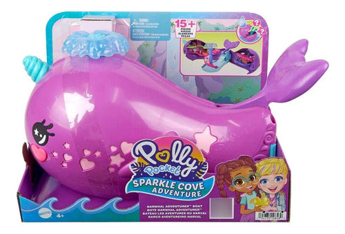 Polly Pocket Barco Aventurero Narval 15 Piezas Mattel