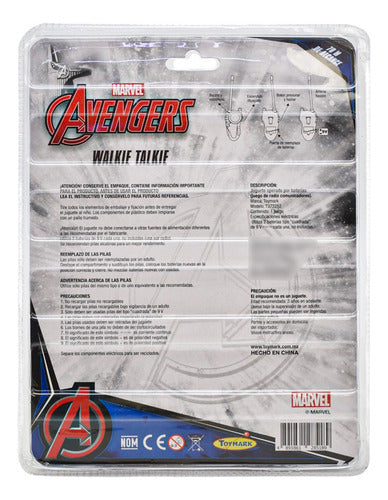 Walkie Talkie Marvel Avengers Alcance 70m #2 Toymark Azul Oscuro