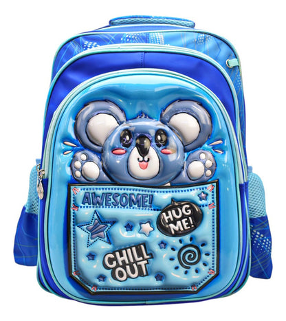 Mochila Koala Kit 3pz Primaria Ll24bpp531 Detalle Azul 3d