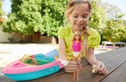 Barbie Lancha con Muñeca 21.6 cm y Accesorios - Mattel 2023