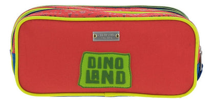 Mochila Lonchera Y Lapicera Dino Land T Rex Kinder Chenson Rojo Impresion 3d