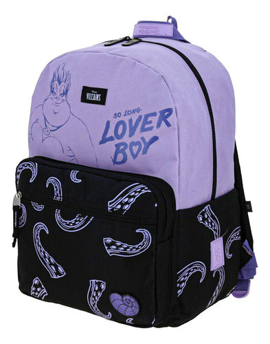 Mochila Y Lapicera Disney Villains Ursula Primaria Chenson Negro/lila Ursula