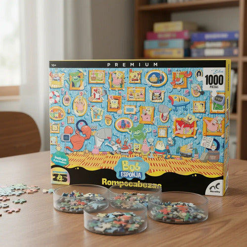 Rompecabezas Bob Esponja Premium 1000 Piezas Coleccionable | Puzzle Oficial Nickelodeon Alta Calidad
